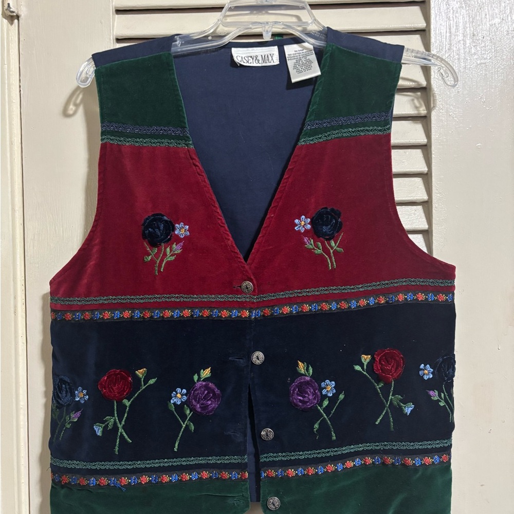 Casey May Women's Multicolor Embroidered Vest